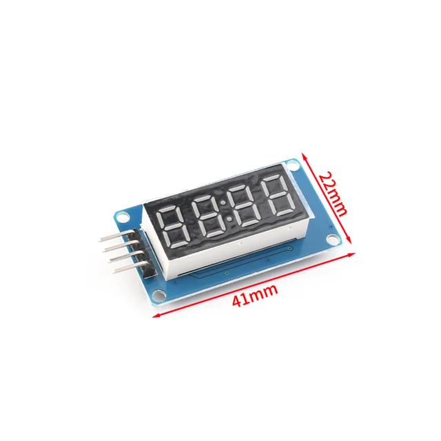 TM1637 4 Bits Digital LED Display Module For arduino 7 Segment 0.36Inch Clock RED Anode Tube Four Serial Driver Board Pack 1