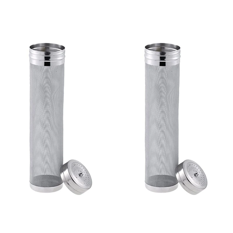 

2X Beer Dry Hopper Filter,300 Micrometre Mesh Hop Strainer Cartridge, Homebrew Hops Beer & Tea Kettle Brew Filter