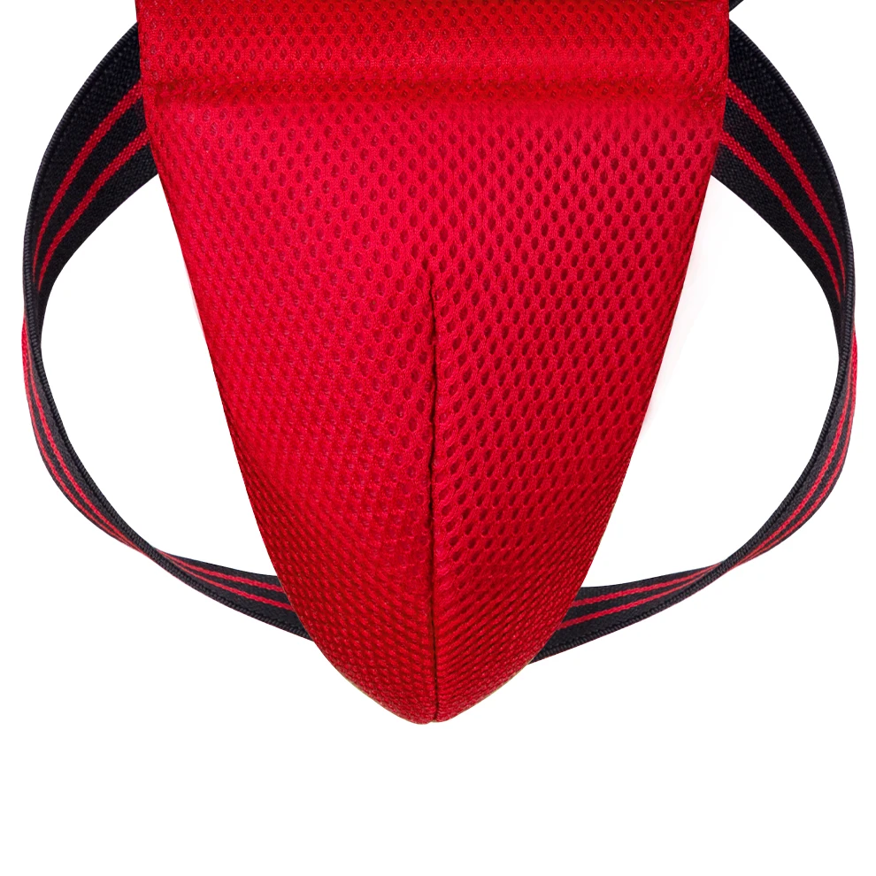 Groin Protector Red Blue Black MMA Kick Boxing Sports Crotch Guard Men Kids Taekwondo Sanda Training Protector Jockstrap Groin Supporter