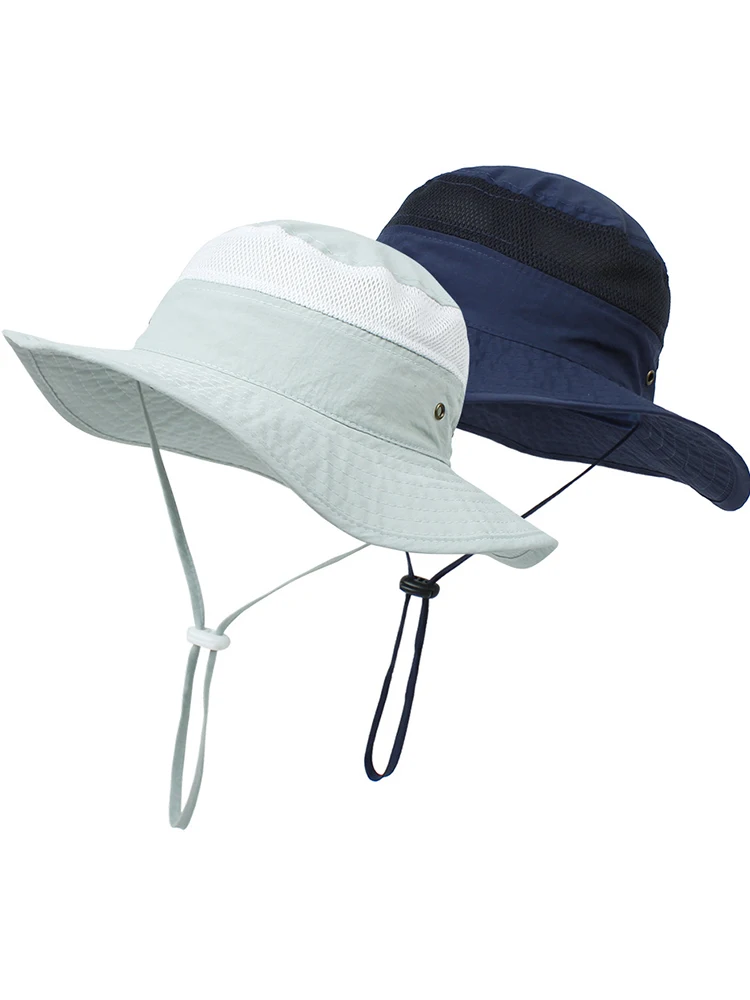 0-8T Large Brim Summer Sun Hat Children Kids Bucket Hat for Girls Seaside Accessories Travel Beach Sunhat Children Fisherman Cap 2