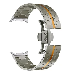 Luxury Stainless Steel Strap - Premium Metal Wristband Replacement for Ultra2 - Ultra 47mm (Titanium Orange)