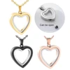 Glass Cremation Jewelry Necklace for Ashes Heart Memorial Lockets for Ashes Stainless Steel Keepsake Urn Ashes Pendants 4Colors 1