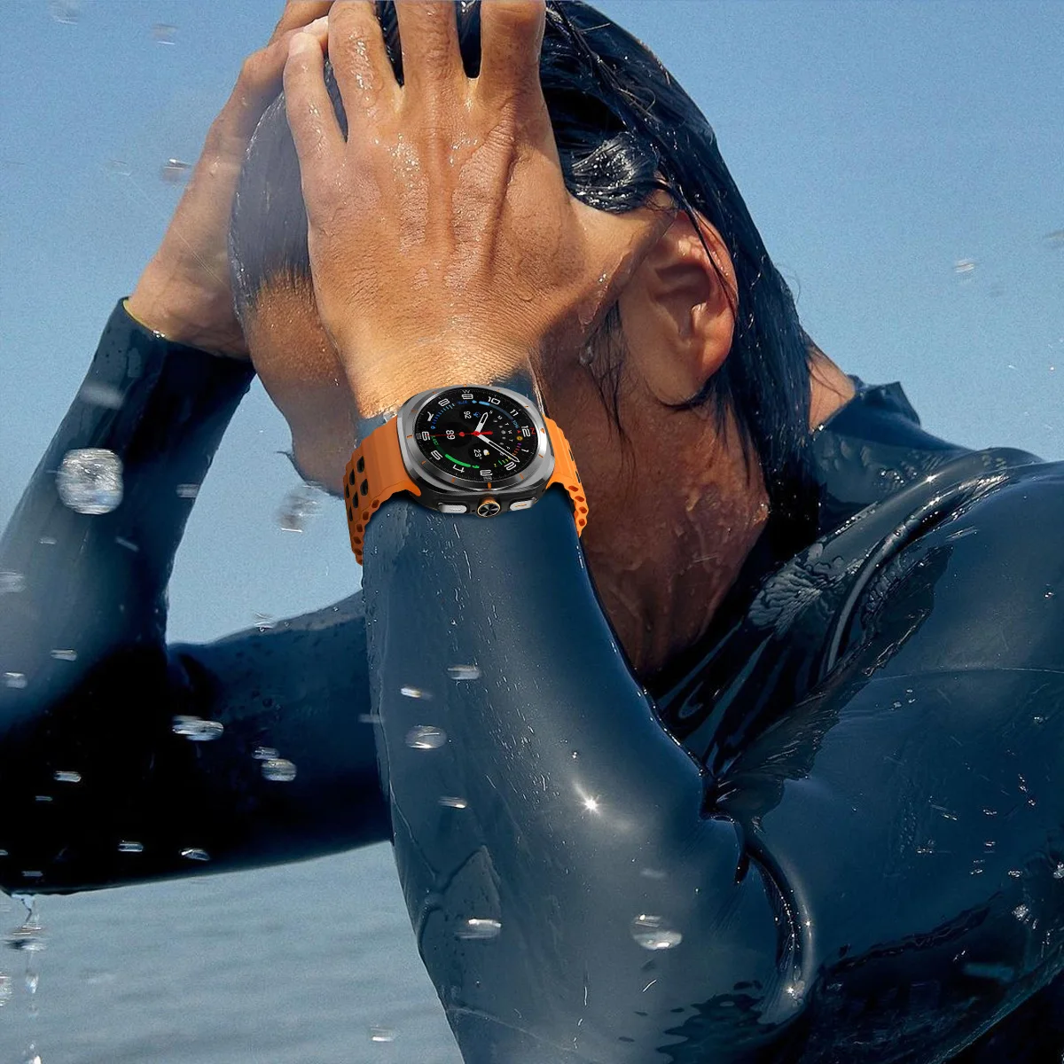 Enhanced Two-Tone Marine Silicone Sport Strap