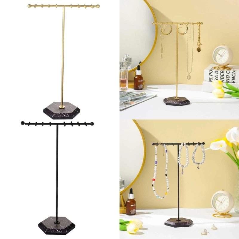 

Сумка-кошелек, Металлическая Витрина, башня для браслета, ожерелья, черный Т-образный стиль, органайзер для демонстрации браслета-искусственная кожа 97QE