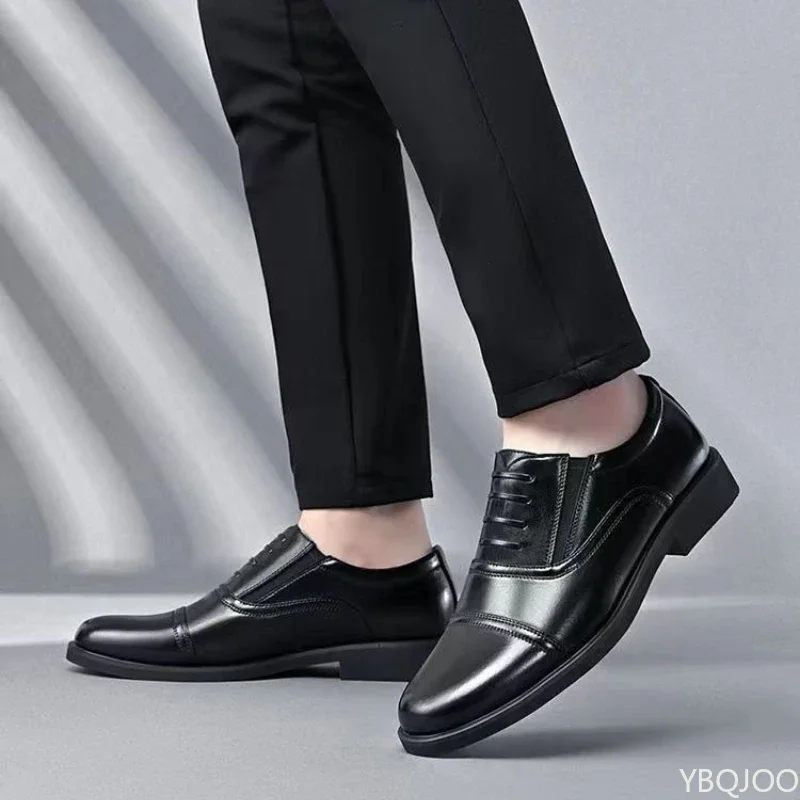 Large Size Fashionable Men's Daily Comfortable Business Office Formal Shoes Low Cut Round Toe Multifunctional Men's Wedding Shoe