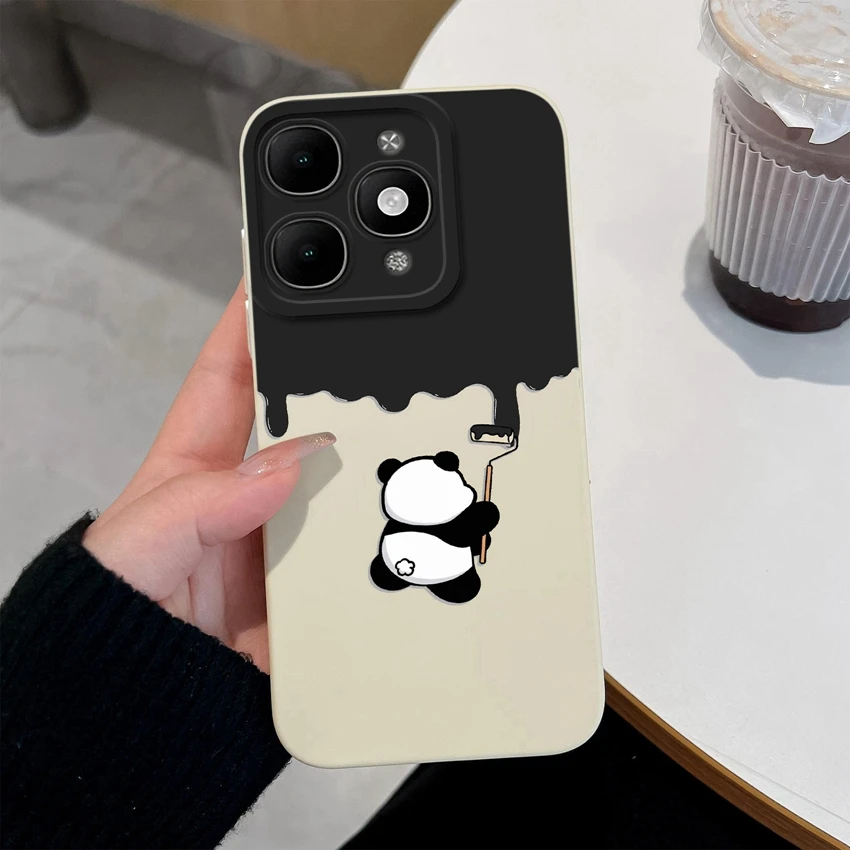Pretty Floral Liquid Silicone Shockproof Phone Case with Screen Protector