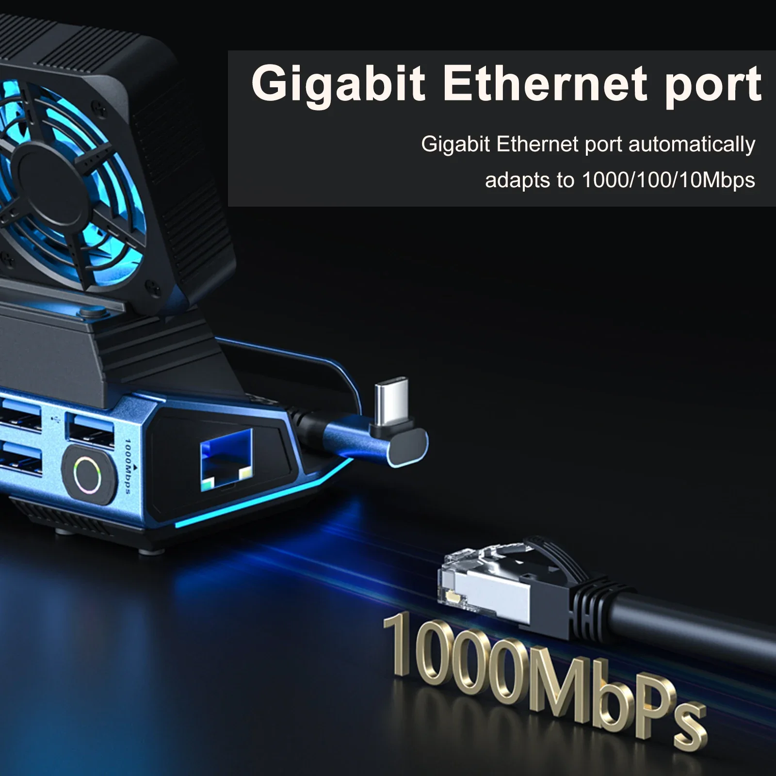 Steam DeckROG Ally/Switch M.2 PCie nvme 하드 디스크 박스, USB C 허브 4K60HZ 듀얼 팬 냉각용 10-in-1 Type-c 게임 도킹 스테이션