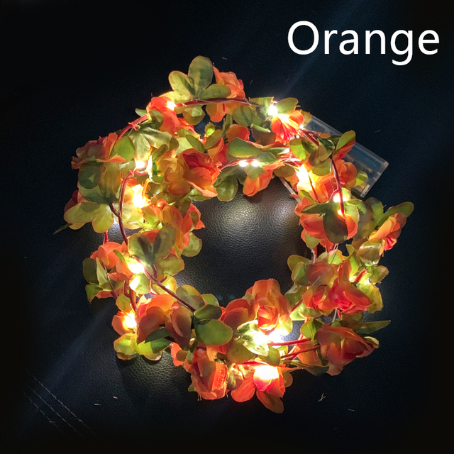 LED Rose Wreath Artificial Plant Vines Valentine's Day Christmas Wedding Decoration Interior Romantic Atmosphere Decoration