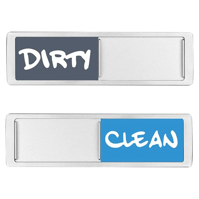 Large Text Dishwasher Magnetic Indicator Clean Dirty Dishwasher Magnet  Indicator Sign Slide Super Strong Magnet Sign