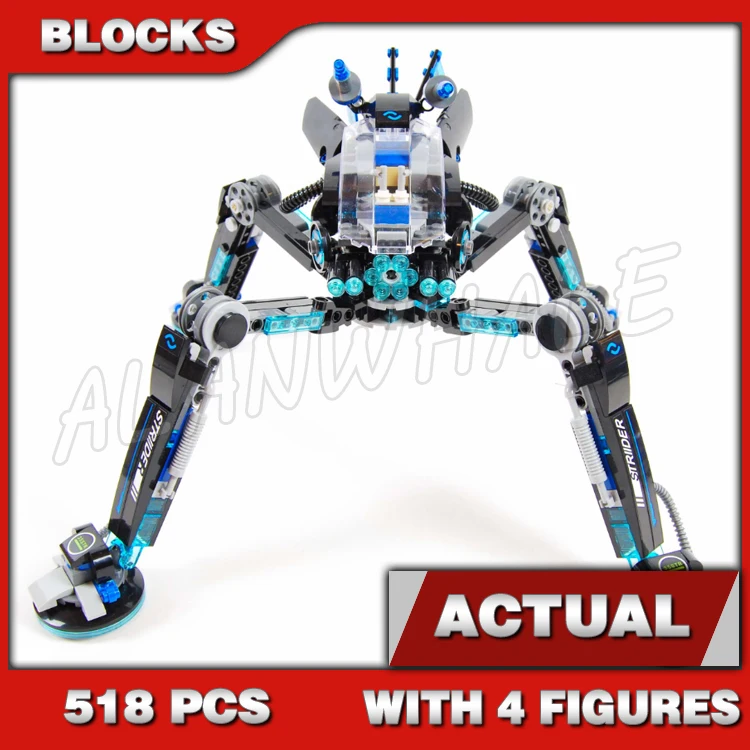 

518pcs Shinobi Water Strider Mech Posable Legs Shark Thug 06054 Hover-pad-style Feet Building Block Sets Compatible With Model