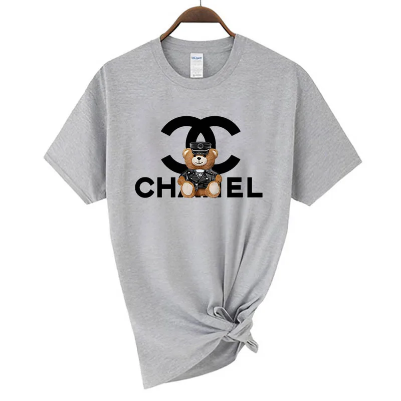 thumbnail image 1 of Camiseta de algodón para mujer, camiseta de manga corta transpirable, ropa Y2K para mujer, estilo Harajuku, Top básico de diseño con cuello redondo, 1 of 5