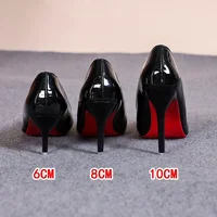 Sexy Red Bottom Women High Heels Classic Ladies Pumps Autumn Soft Leather Dress Heel Shoes for Women Banquet Wedding High Heels 1