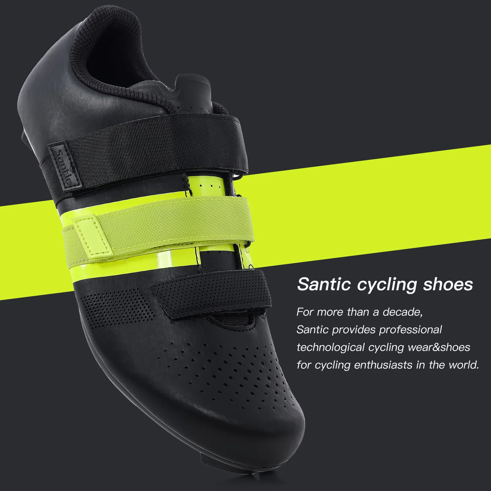 Cycling Shoes Bike Lock Shoes Santic Cycling Lock Shoes Men's Outdoor Sports Breathable Bicycle Sneakers Nylon Sole Adjustable Leisure Road Riding Sneakers