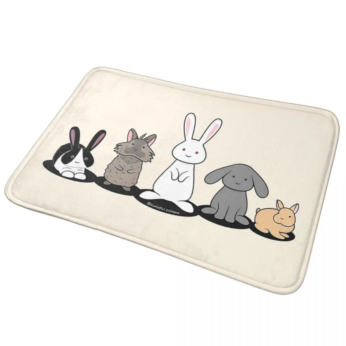 

Bunnies Doormat Anti-skid Super Absorbent Bathroom Floor Mats Home Entrance Rugs Kitchen Living Room Carpet Outdoor Footpad