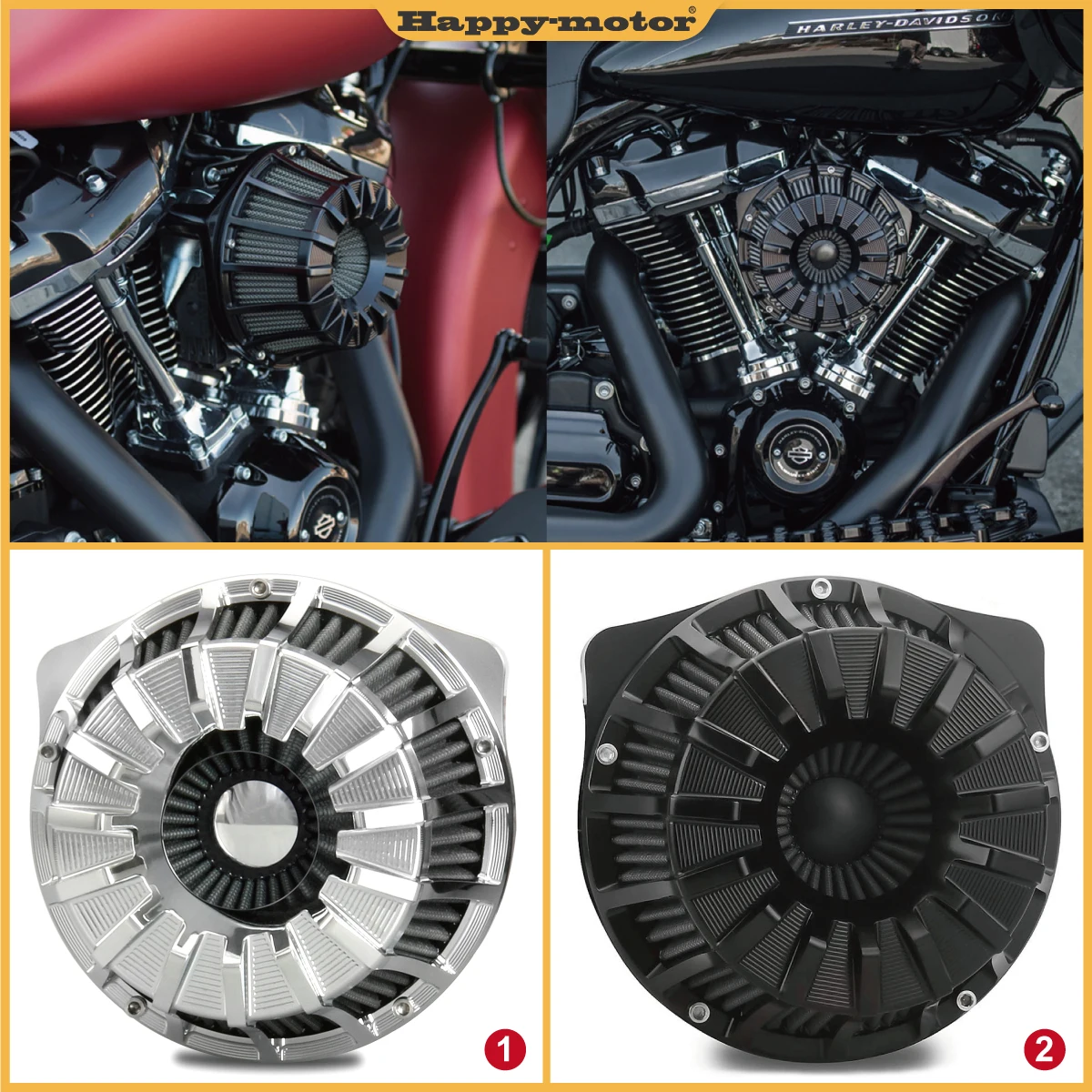 

Chromed/Black 15 speak spokes Air Cleaner Intake Filter For XL1200R Sportster Roadster 96-03 XL1200S Sportster 91-22