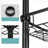 Stainless Steel Corner Shower Caddy Tension Pole Organizer Bathroom Shelf Stand Bathtub Storage Rack Non-Slip Design Rustproof 3