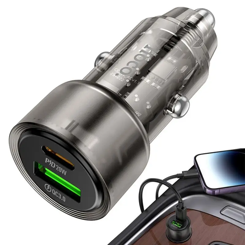 

Type C Car Charger Adapter Type C Charger Block For Auto Travel Essentials Car Charger Block For Auto Truck Convertible Car Rv