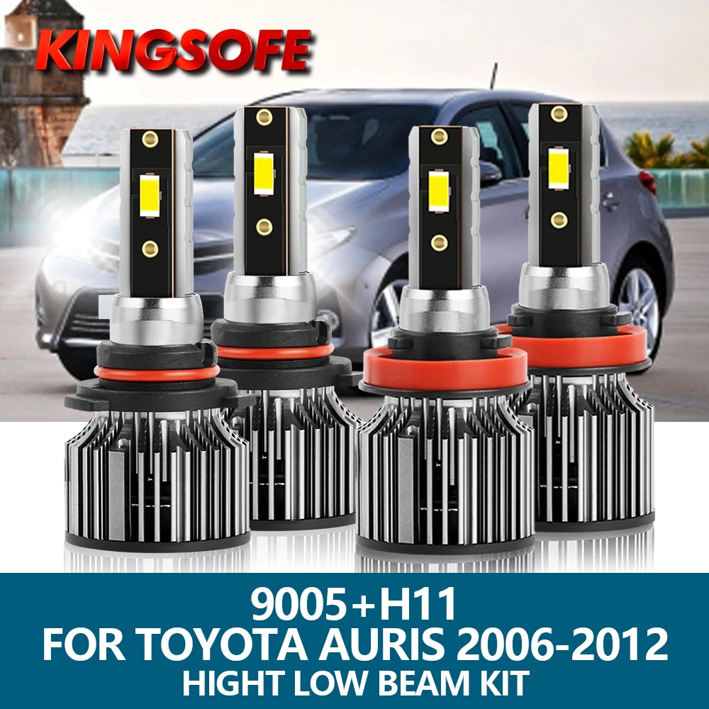 

4Pcs LED Headlight H11 HB3 9005 Car Light 20000Lm 100W CSP Chip 6500K Hight Low Beam Bulbs Kit For Toyota Auris 2006-2012