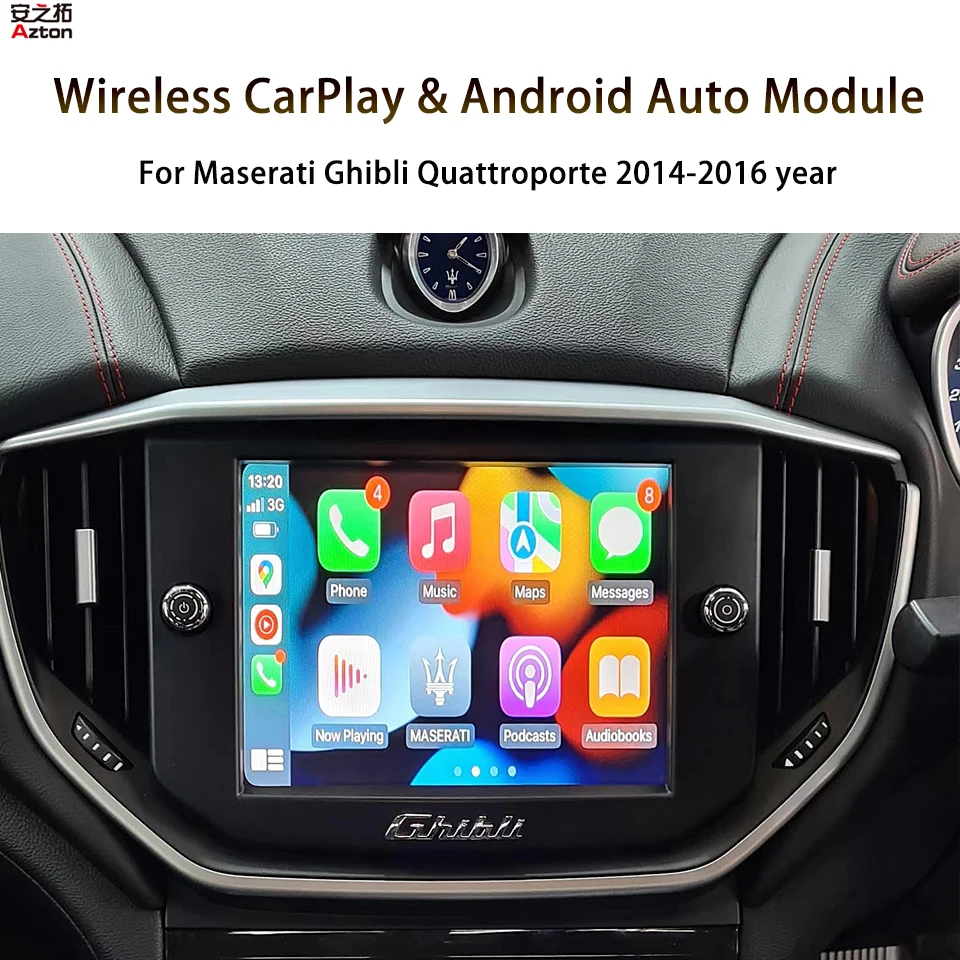 

Установка для смартфона MirrorLink, Беспроводная установка CarPlay для Maserati ghiдоступ к Quattroporte 2014 2015 2016, обновление приборной панели автомобиля