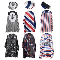 Hairdressing Coth Pattern Cutting Hair Waterproof Cloth Salon Barber Cape Professional Hair Stylist Retro Aprons Haircut Cape 1