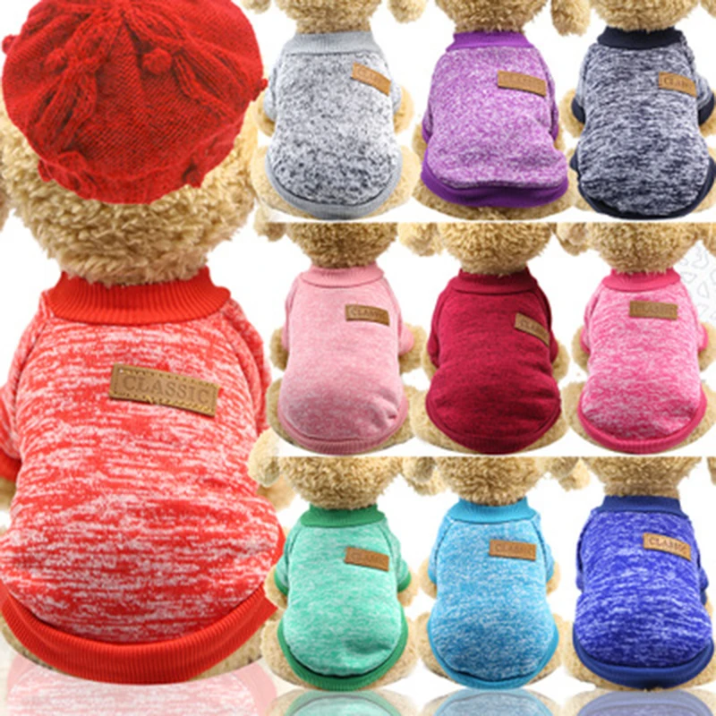 

Dog Clothes Knitwear Dog Sweater Soft Thickening Warm Pup Dogs Shirt Winter Puppy Sweater for Chihuahua Yorkie