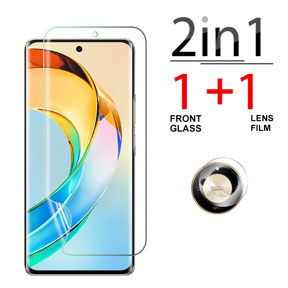 

2 в 1, прозрачная Гидрогелевая пленка для Honor X9b, X50, 2023 дюйма