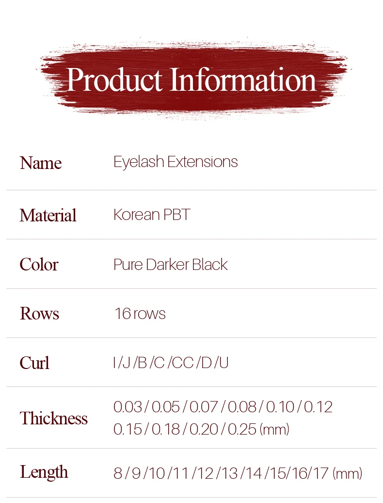 Description Picture 4 of itemSONG LASHES New Products 0.02 Thickness Easy Pick Up Pure Dark Black Eyelash Extension False Eyelash Extensions Soft Thin Tip