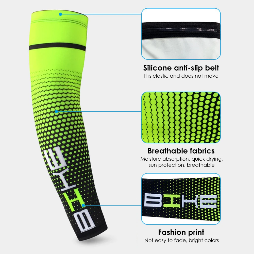 Summer Sports Arm Sleeve Men Cycling Running Bicycle UV Sun Protection Cuff Cover Protective Arm Sleeve Bike Warmers Sleeves arm sleeves