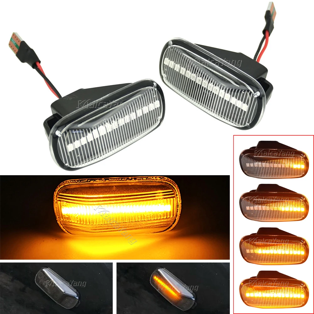 2piece Dynamic Side Marker Turn Signal Light Lamp For Honda Stream