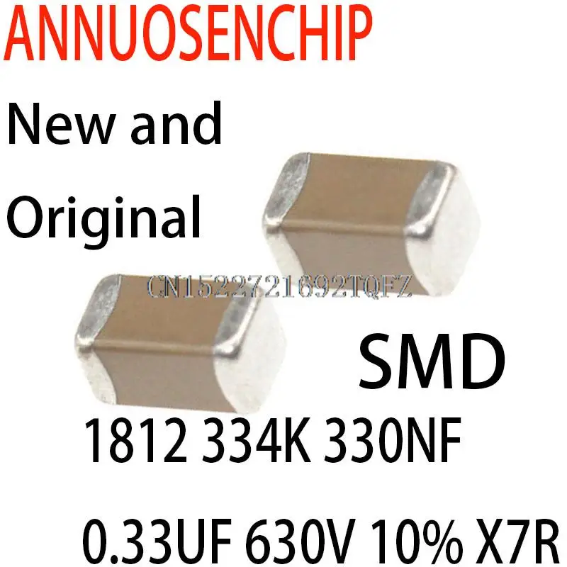 

50 шт. Новый и оригинальный чип SMD керамический конденсатор 1812 334K 330NF 0,33 UF 630V 10% X7R