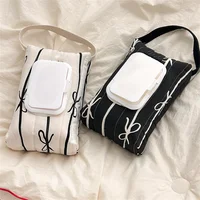 Cute Bow Flip Cover Tissue Box Kawaii Wet Wipes Case Car Home Hanging Bag Paper Holder Napkin Storage Container Paper Organizer 1