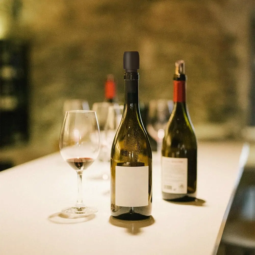 1/5PC Reusable Sparkling Wine Bottle Stopper Silicone Wine Sealer for Wine Bottles Wine Stopper Kitchen Tools