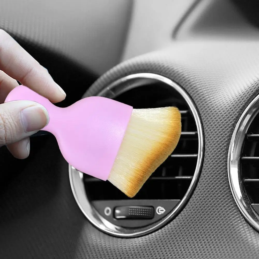 

Car Interior Cleaning Brush with Casing Air Conditioning Console Detail Cleaning Crevice Outlet Brush Soft Center Tool Dust Y1R8
