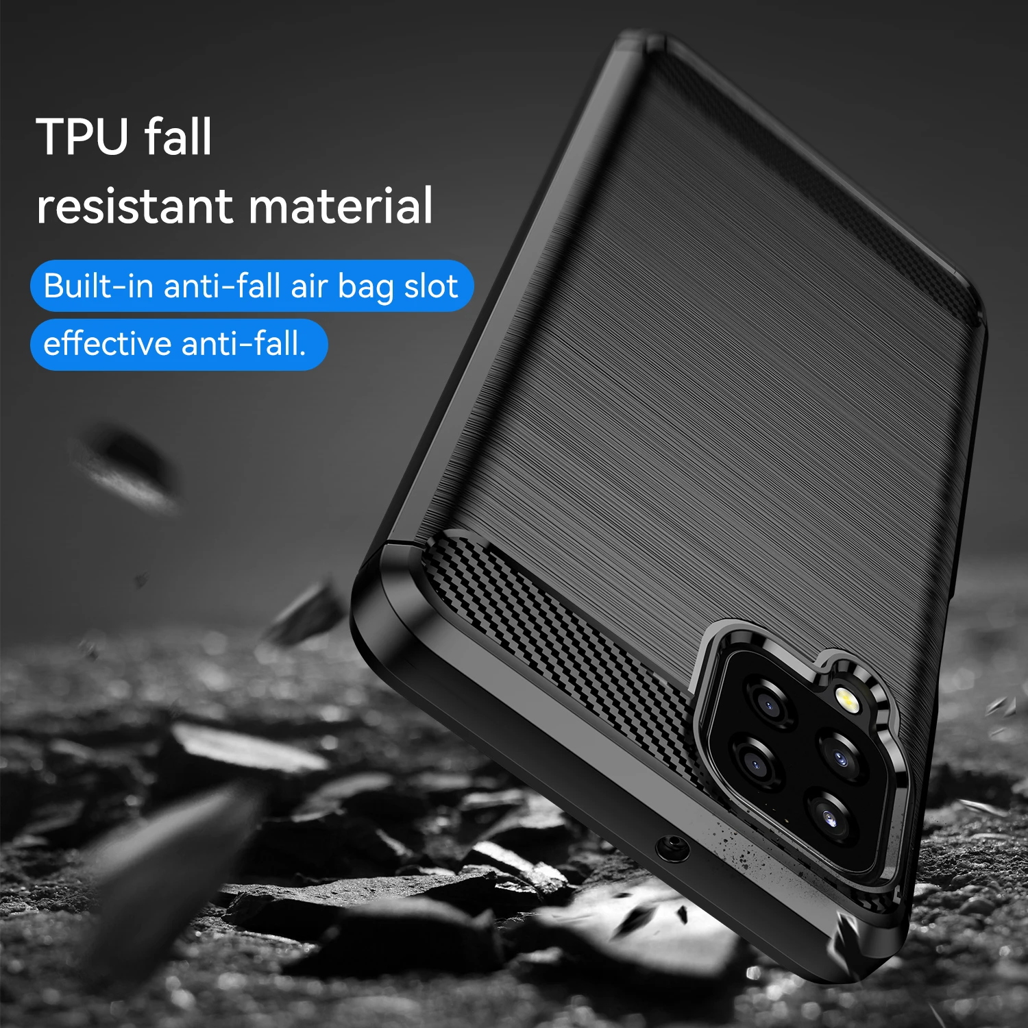 Shockproof Matte Luxury Silicone Case - Soft TPU Cover in Elegant Design