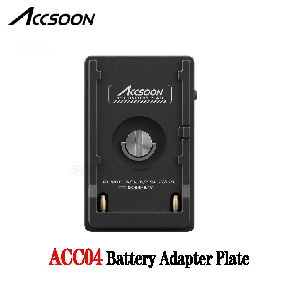 Battery Adapter Plate Accsoon ACC04 PD In PD Out Type-C Out USB for NP-F Battery