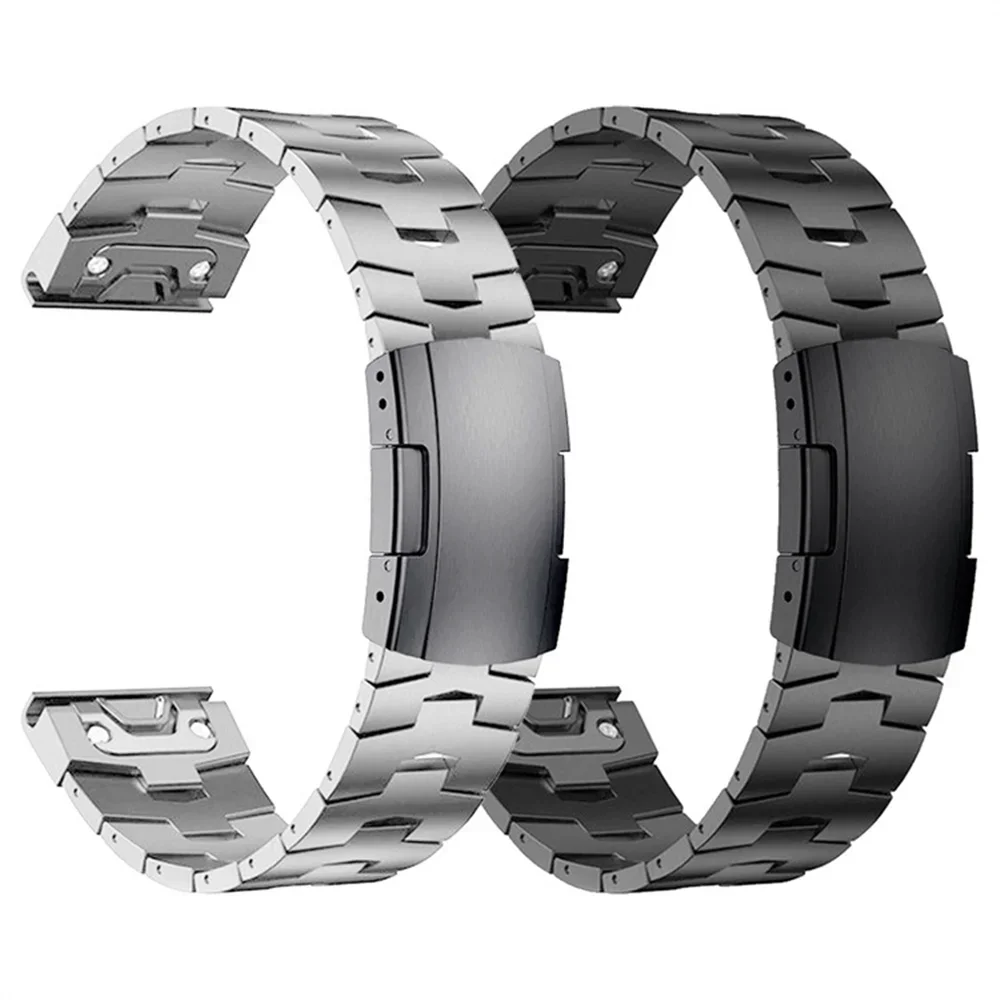 Garmin Titanium Quick Fit Metal Watch Band Bracelet - 22mm & 26mm