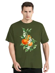 Harajuku Style Unisex Oversized Cotton T - Shirt - Fashion Streetwear O - Neck Top - XXXL (Army Green)