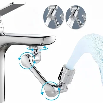 1080 °   Estensore per rubinetto con rotazione universale Testa spruzzatore Rubinetto multifunzione a due modalità Braccio robotico Accessori per bagno da cucina 1