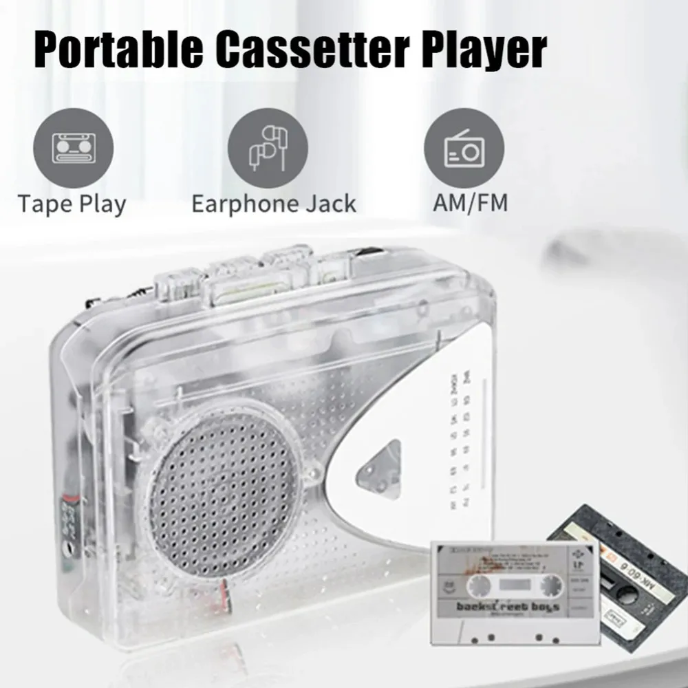 

Portable Cassette Tape Player AM FM Radio Cassette Player Recorder With Speaker Hifi USB Cassette Tape to MP3 Converter into PC