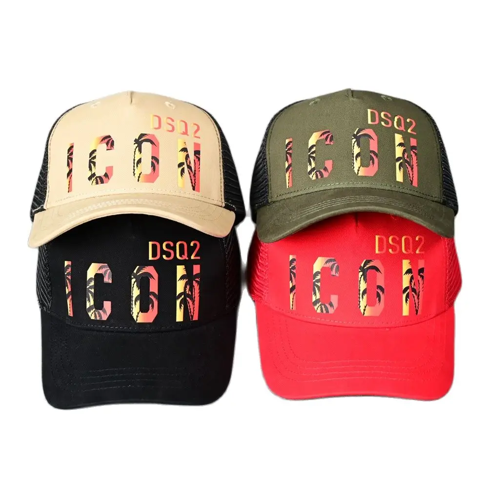 

Unisex mesh DSQ2 hats fashion sports icon letters embroidery Breathable cotton baseball hat sunscreen tide cap