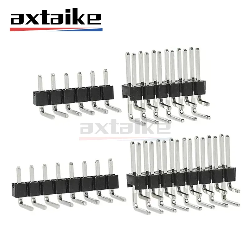 

10PCS 2.54mm Pin Header Female Header PCB Connector 2P 3P 4P 5P 6P 7P 8P 9P 10P 12P 14P 15P 16P 20P 40Pin Single/Double Row Male