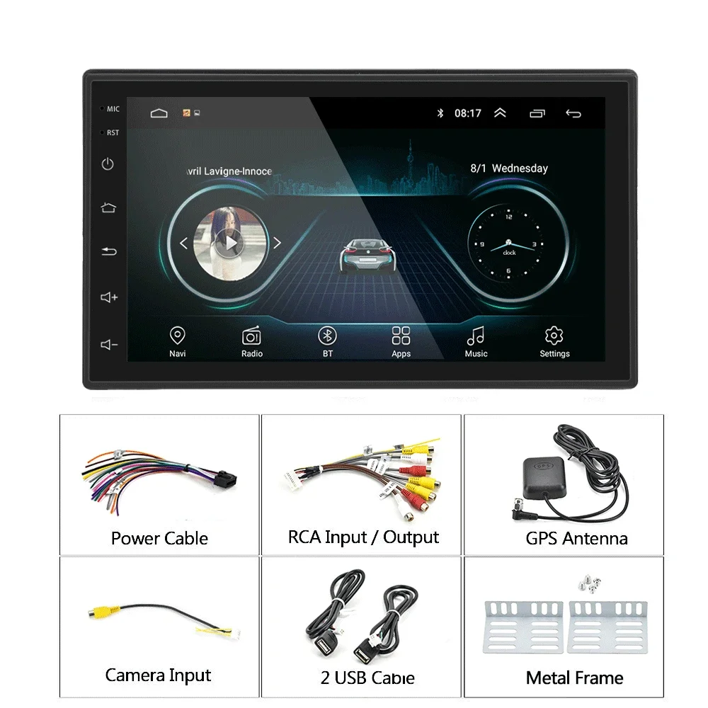 Autoradio Android Doppio Din Podofo - 7 Pollici Touchscreen, GPS, Bluetooth, Telecamera Posteriore - Per Auto - Foto 10