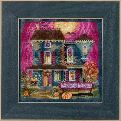 Mh 14-1822-Cabin At Sunset 23-23 Cross Stitch Kit Aida Count Unprint Canvas Stitches Embroidery DIY Handmade Needlework