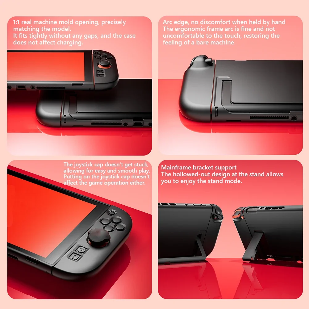 For Nintendo Switch2 Protective Case with Stand For Switch2 Split Type Protective Shell Grip Caps NS2 Cover for NS2 Accessories