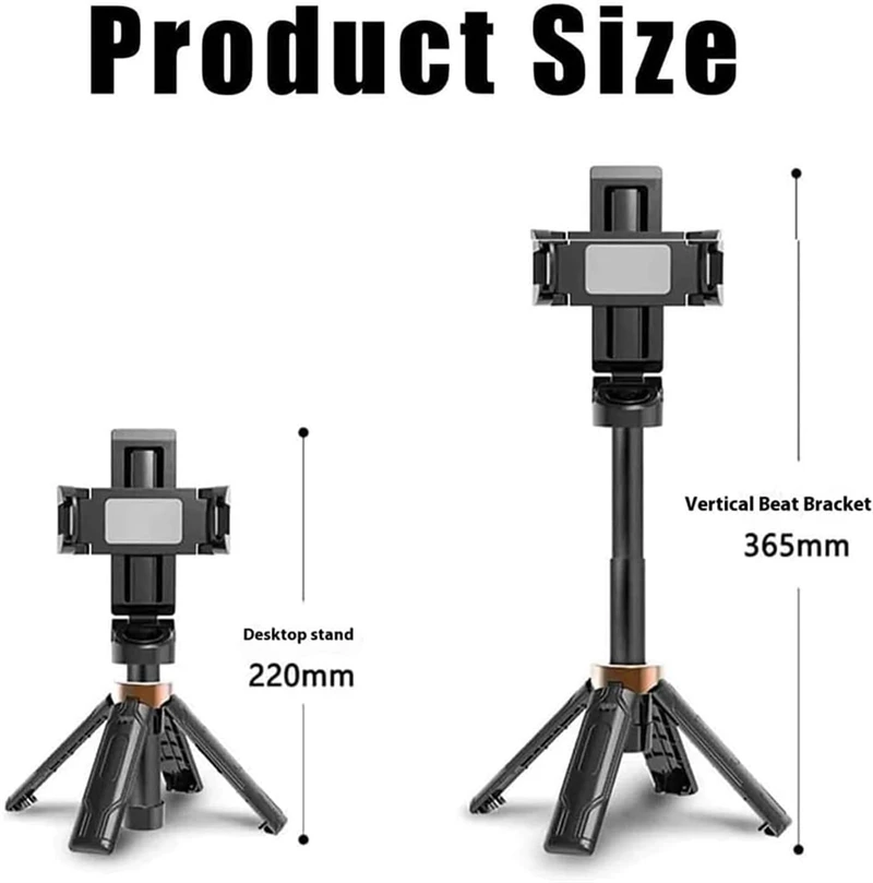 Flexibler, tragbarer Mini-Bluetooth-Selfie-Stick mit Teleskopfunktion und multifunktionalem Stativ für iPhone und Android-Smartphones_voghion.com