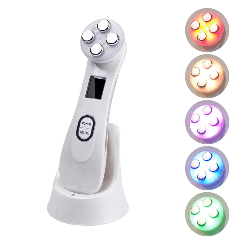 

RF Device Anti Wrinkle EMS Radio Frequency LED Photon Face Skin Tightening Machine Ion Microcurrent Mesotherapy Facial Massager