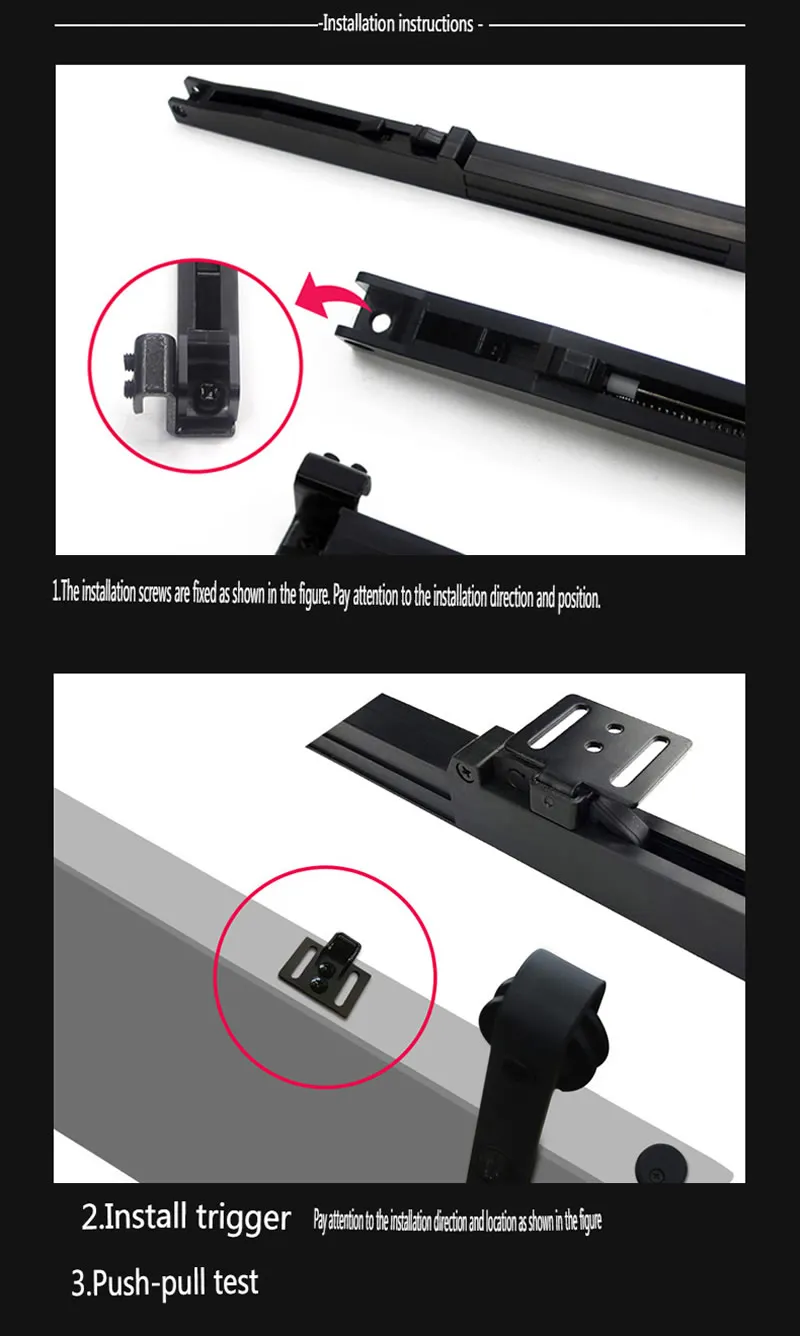 American barn sliding door damper easy to install Silent reduces vibration door closer one way damper stoper