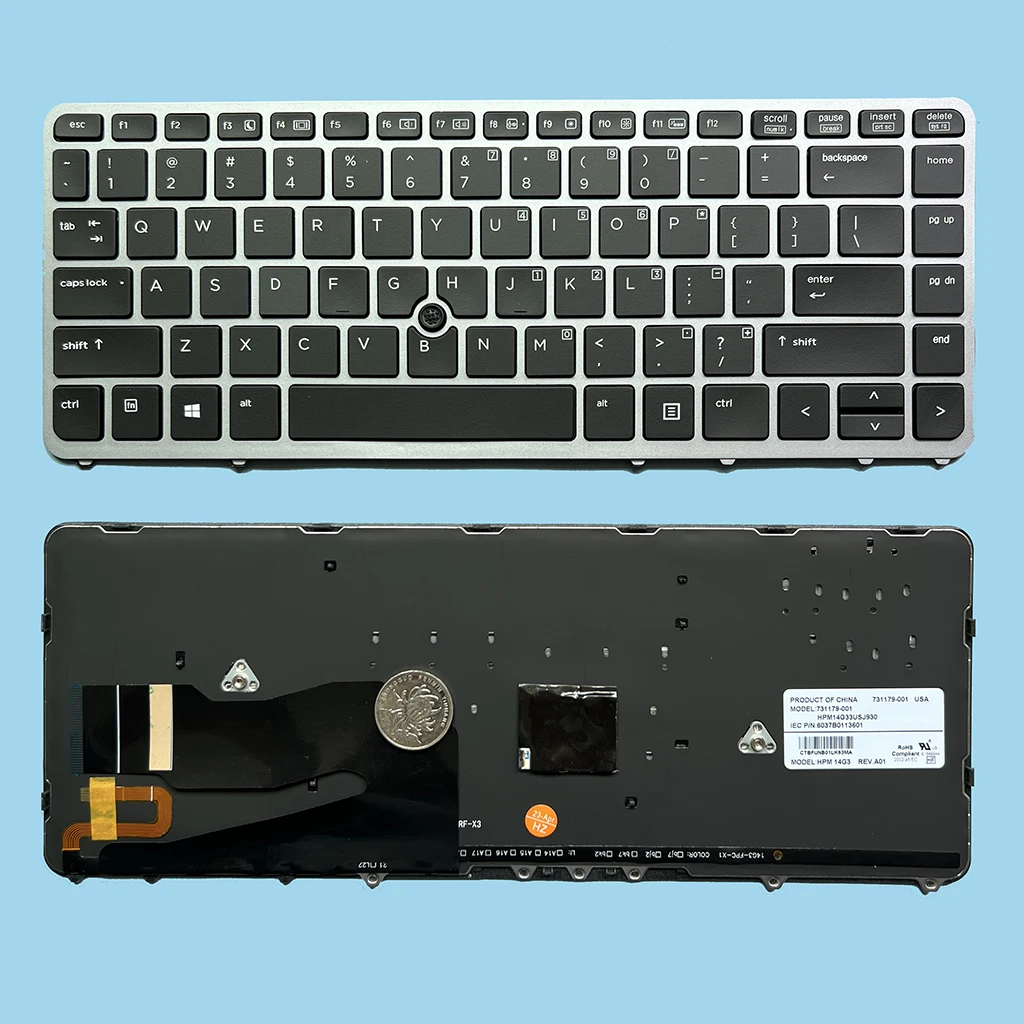 

850 G1 US испанская клавиатура для ноутбука HP EliteBook 840 G1 840 G2 850 G1 ZBook 14 с рамкой с подсветкой SP