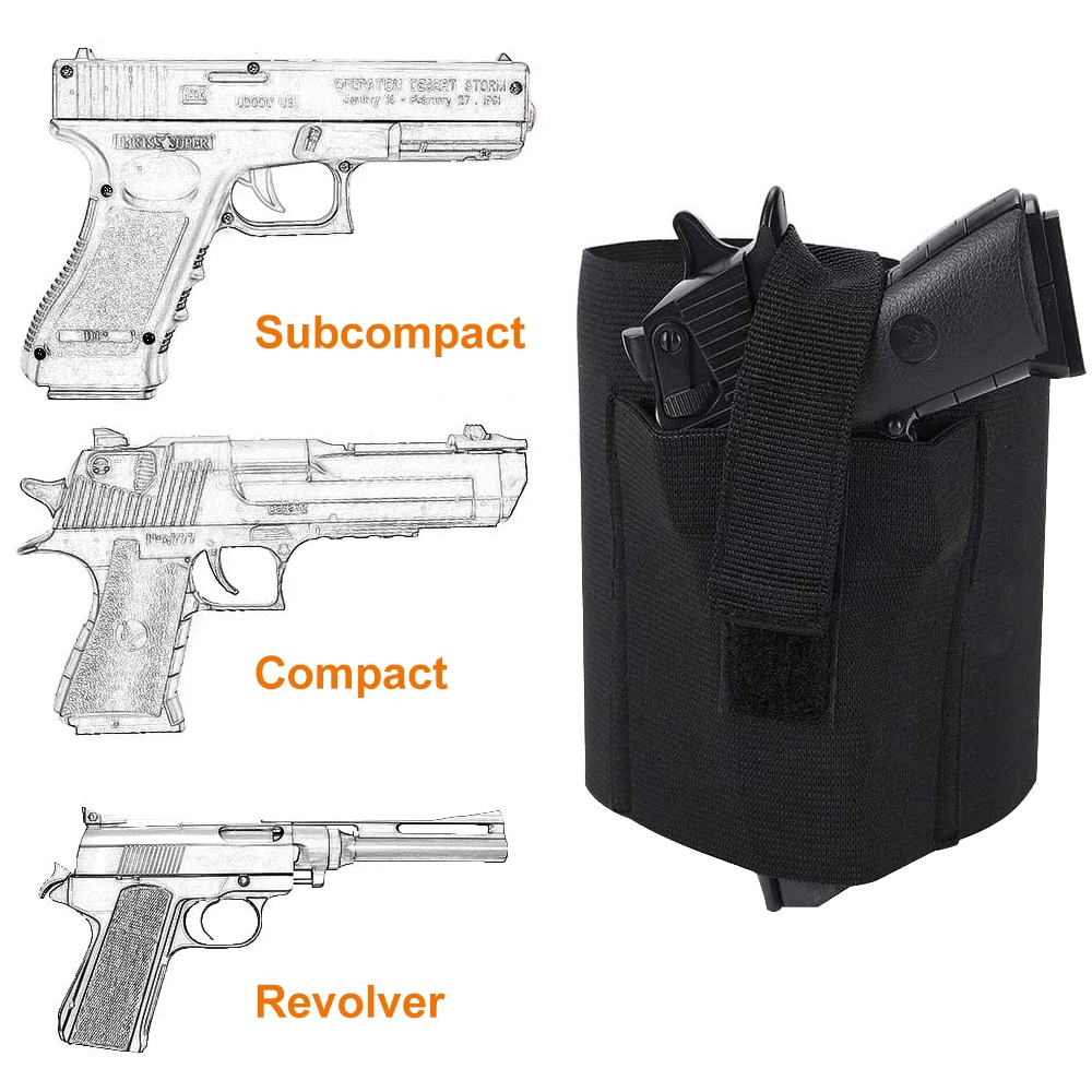 Concealed Ankle Gun Holster Universal Pistol Carry Holster Right Left Leg Strap Gun Padded Pouch Outdoor Tactical Gear