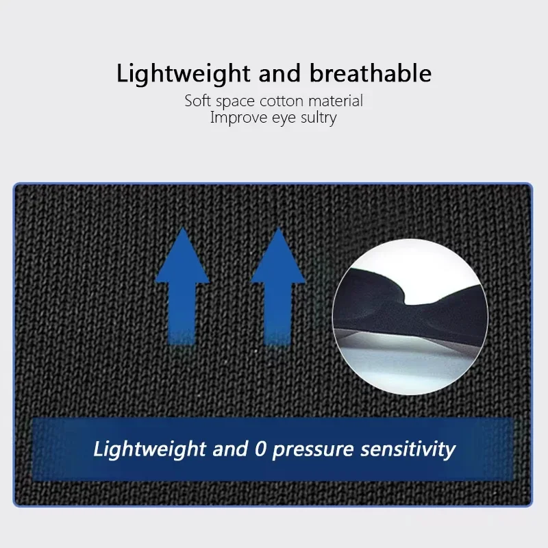 3D Contoured Sleep Mask - Light Blocking Eye Cover with Adjustable Elastic Band & Soft Padding, Unisex Travel & Nap Blindfold